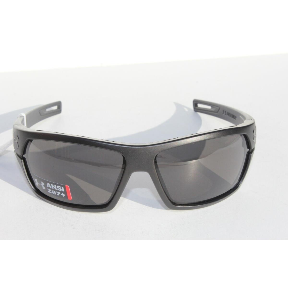 Gray Lens Satin Black Frame NEW Under Armour Battlewrap Sunglasses 