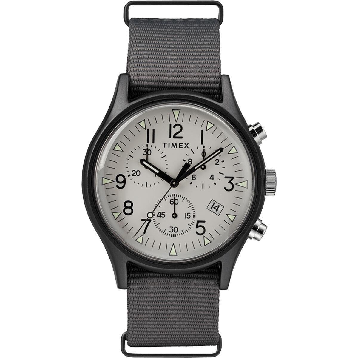 Timex Men`s Watch MK1 Quartz Chronograph Grey Dial Fabric Strap TW2T10900