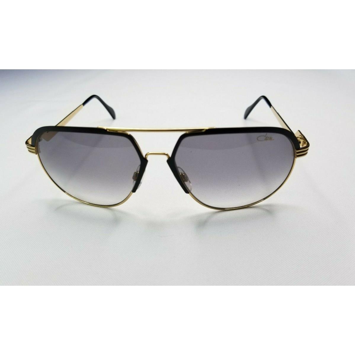 Cazal Mod. 9083 Col. 001 Black Gold Plated Aviator Sunglasses Made