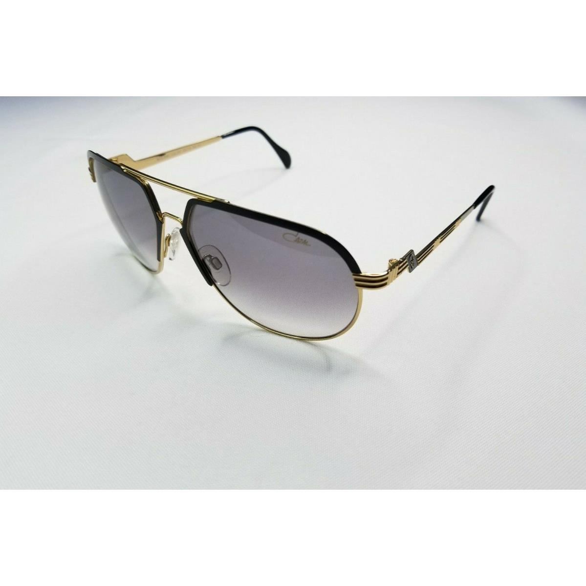 Cazal Mod. 9083 Col. 001 Black Gold Plated Aviator Sunglasses Made