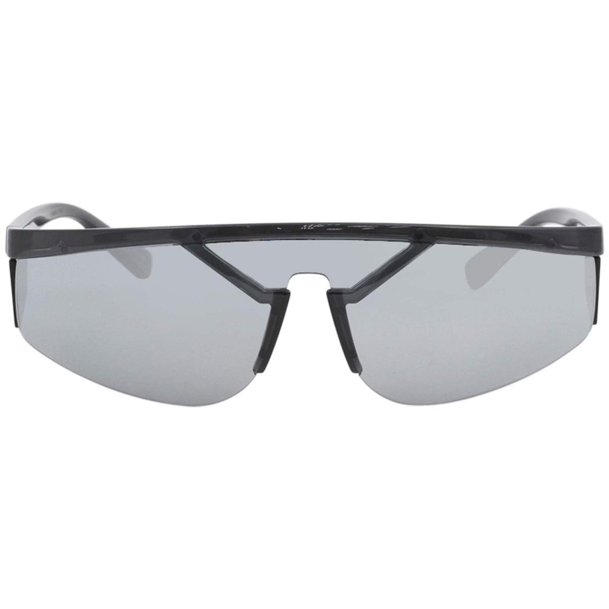 Versace Sunglasses VE4349 52811U Transparent Dark Grey / Blue Mirror Silver