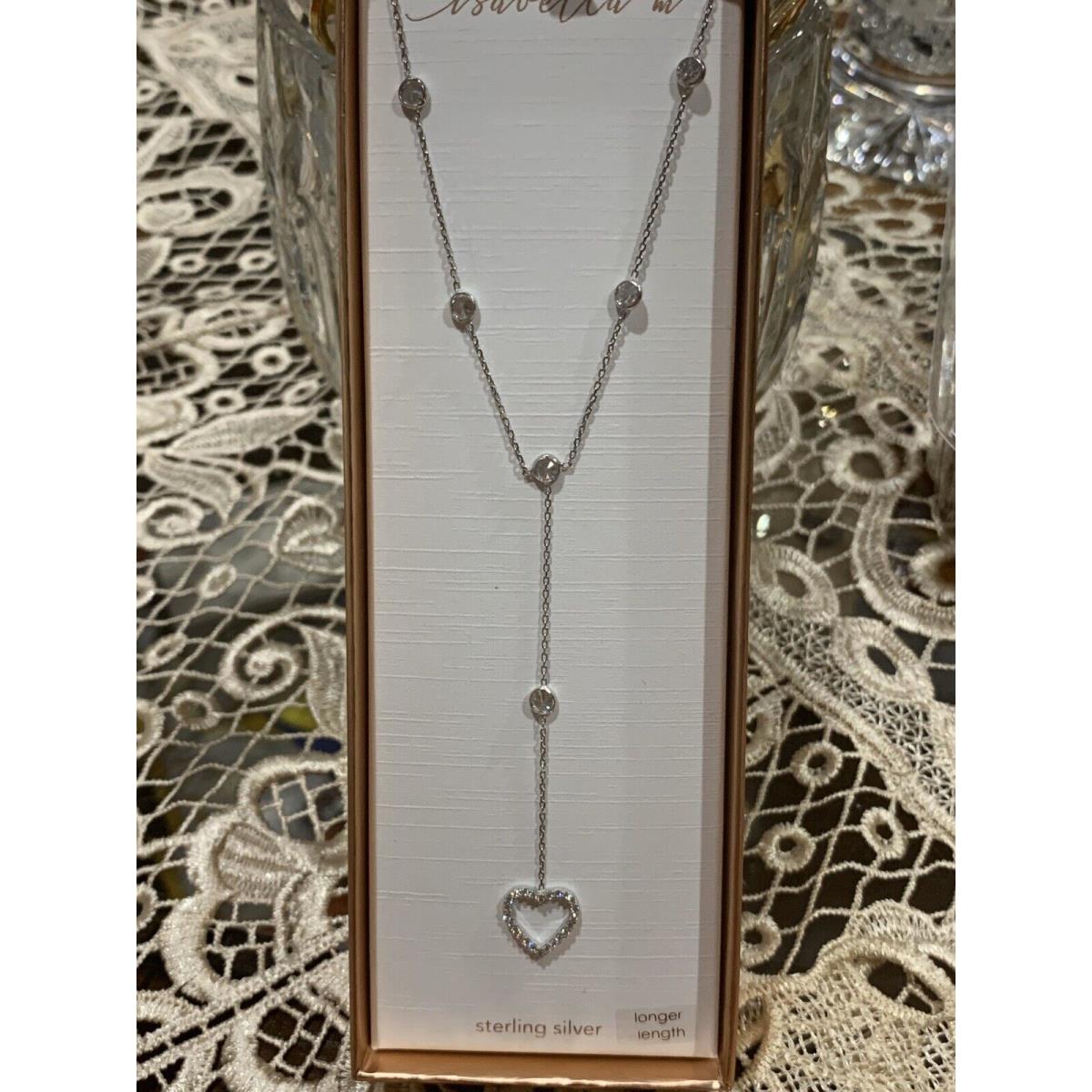 Fashion Silver Sterling Pretty Necklace with Swarovski Stones and Small Heart