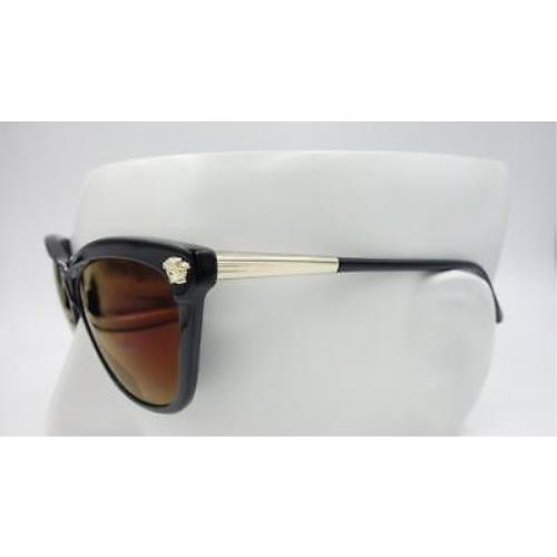Versace sunglasses Cat Eye - Polished black Frame, Dark gray with red mirror Lens 0