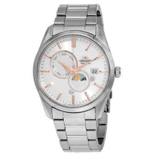 Orient Sun and Moon Automatic White Dial Men`s Watch RA-AK0306S10B