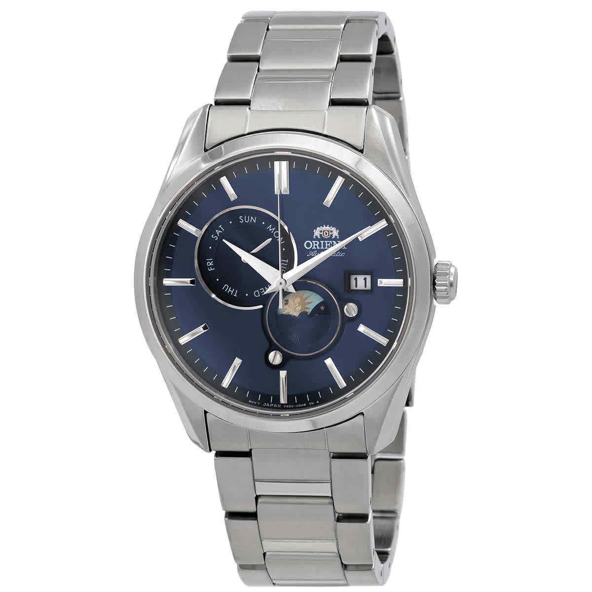 Orient Sun and Moon Blue Dial Men`s Watch RA-AK0308L10B