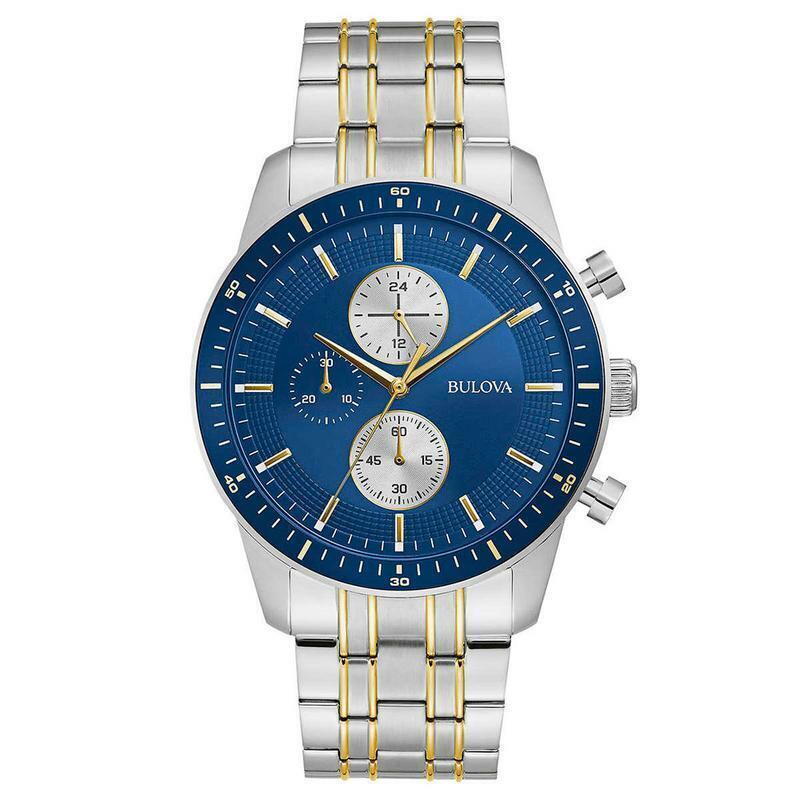 Men`s Bulova Classic Sport Stainless Steel Luxury Watch BL-98A243