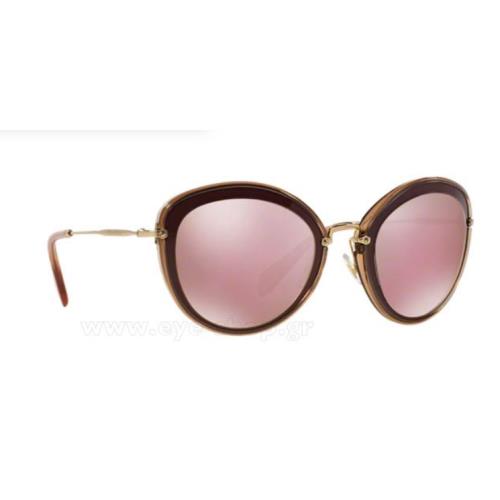 Miu Miu Sunglasses MU 50RS TKW4M2 Bordeaux/pink Gold For Women
