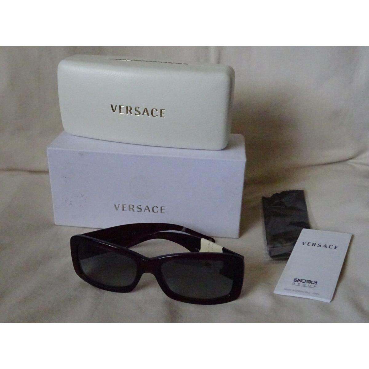 Versace 4146 Dark Maroon Plastic Womens Sunglasses Glasses AG