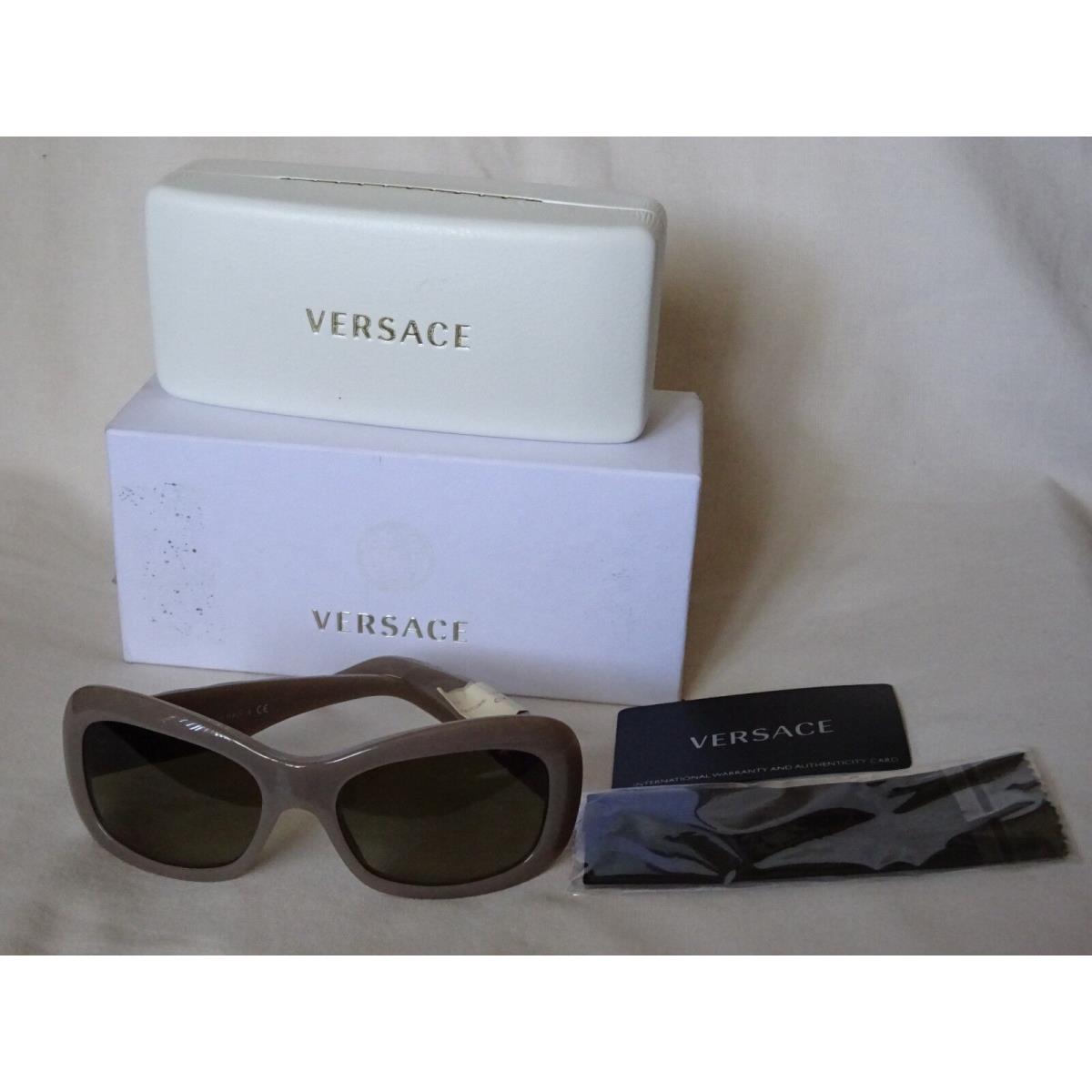 Versace 4155-B Light Brown Plastic Womens Sunglasses Glasses AG