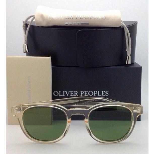 Oliver Peoples Sunglasses Sheldrake OV 5036-S 1580/52 Buff Frames Green Lens