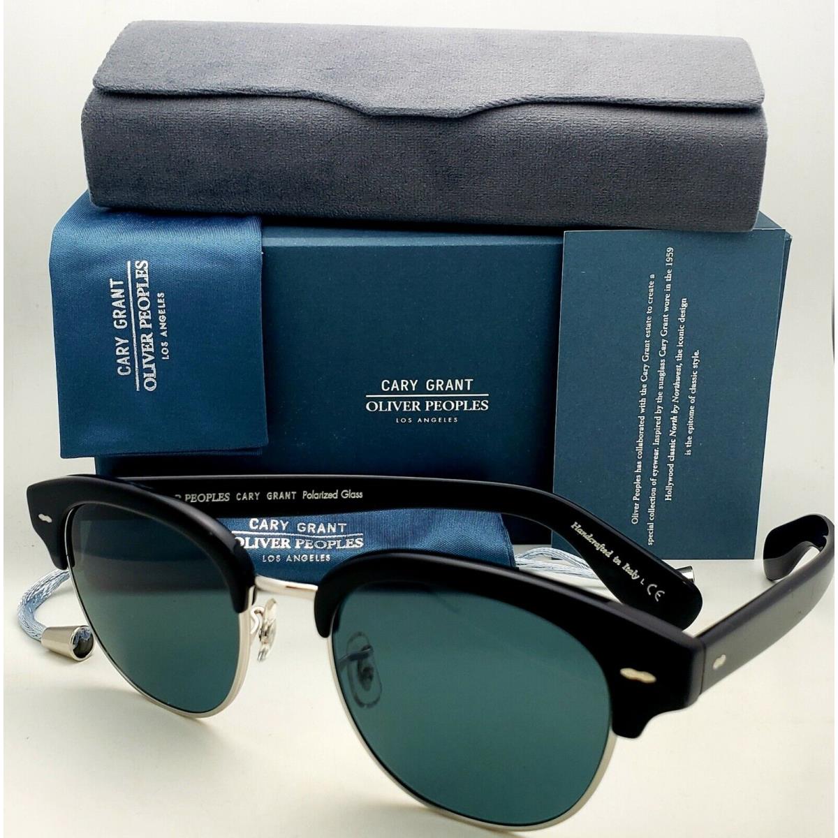 Cary Grant 2 Sun Oliver Peoples Polarized Sunglasses OV5436S 10053R Black Frames