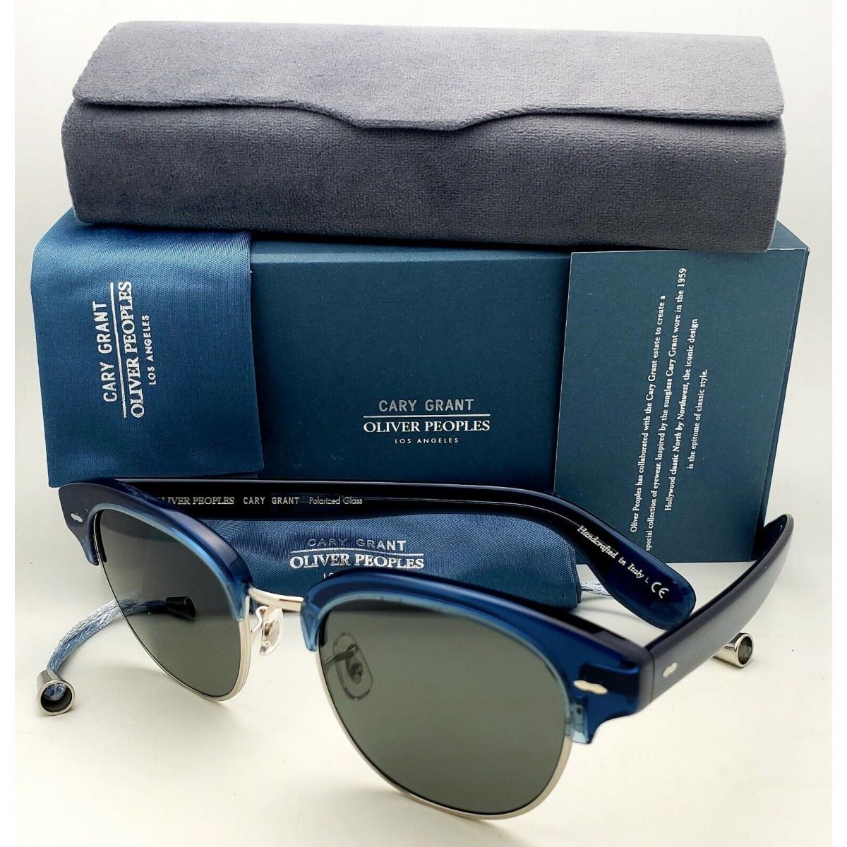 Cary Grant 2 Sun Oliver Peoples Polarized Sunglasses OV 5436S 1670P2 Blue Frames