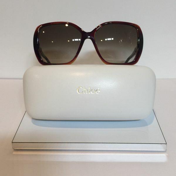 Chloe 680S 219 Crystal Amber Havana/green Gradient Plastic Sunglasses 58mm