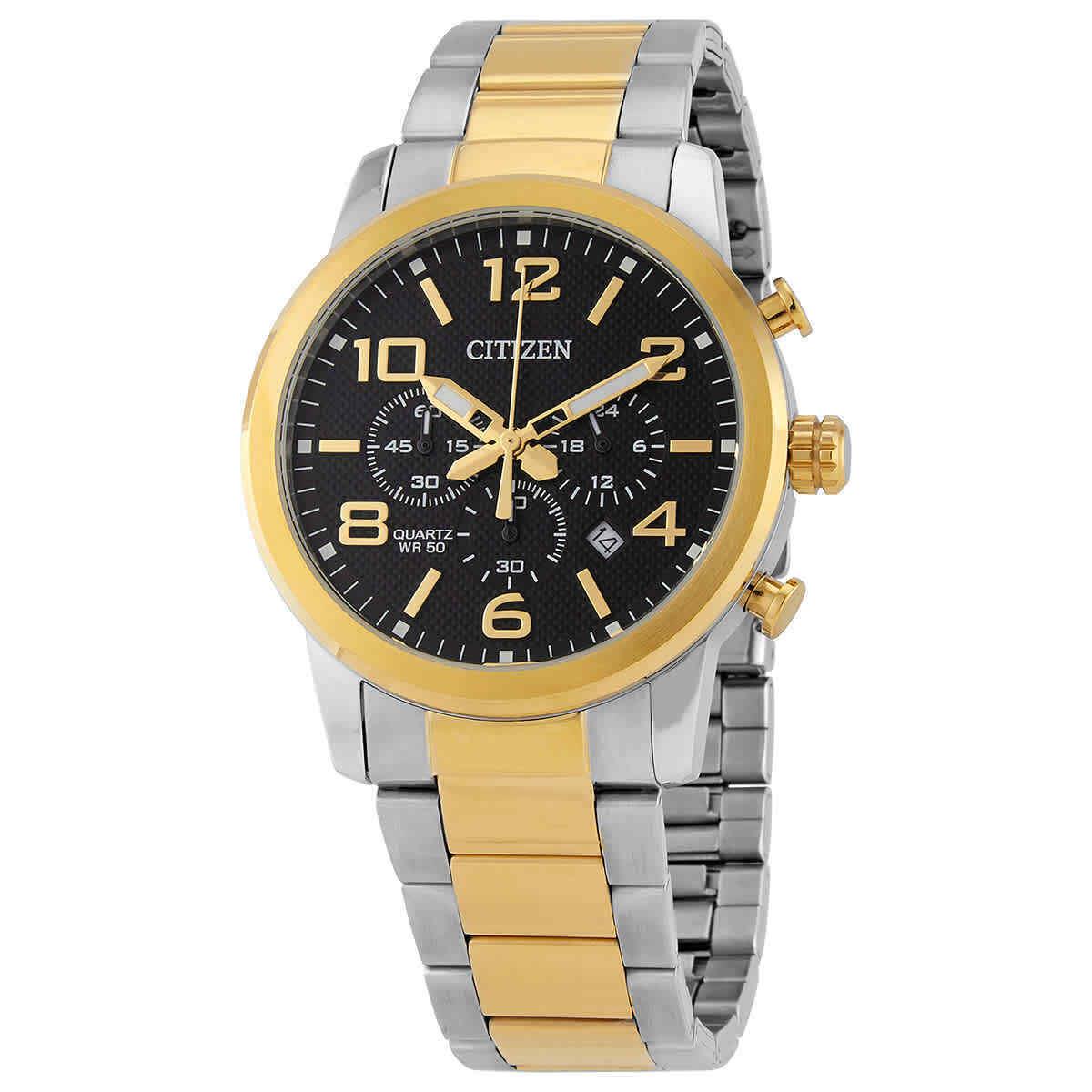 Citizen Chronograph Quartz Black Dial Men`s Watch AN8054-50E