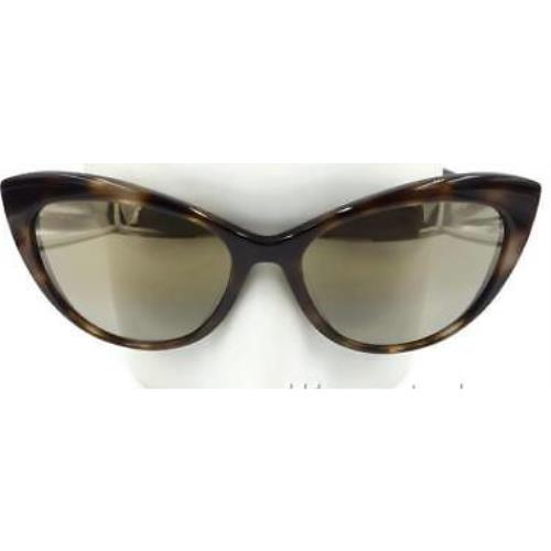 Versace Cat Eye Dark Havana Gradient Mirror Sunglasses VE4348A 526971 57