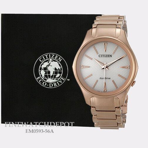 Citizen Eco-drive Ladies Modena Stainless Steel Watch EM0593-56A