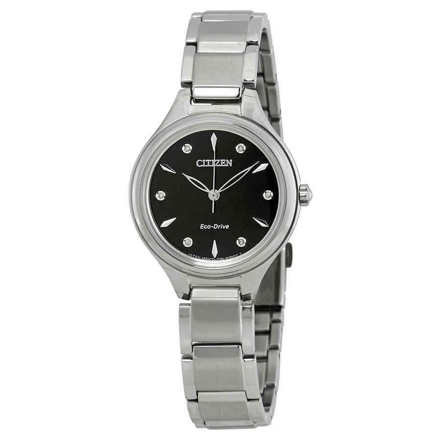 Citizen Corso Diamond Black Diamond Dial Ladies Watch FE2100-51E