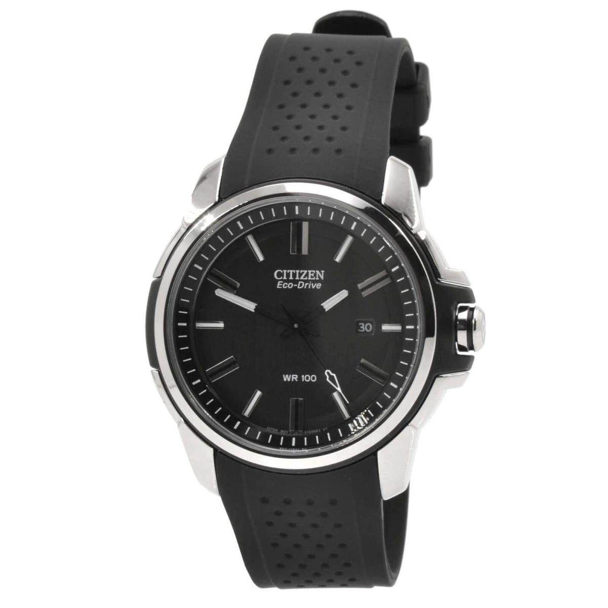 Citizen AW1150-07E Men`s Eco-drive Black Dial Black Strap Watch