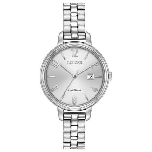 Citizen EW2440-53A Eco-drive Silver Tone Stainless Steel Women`s Watch