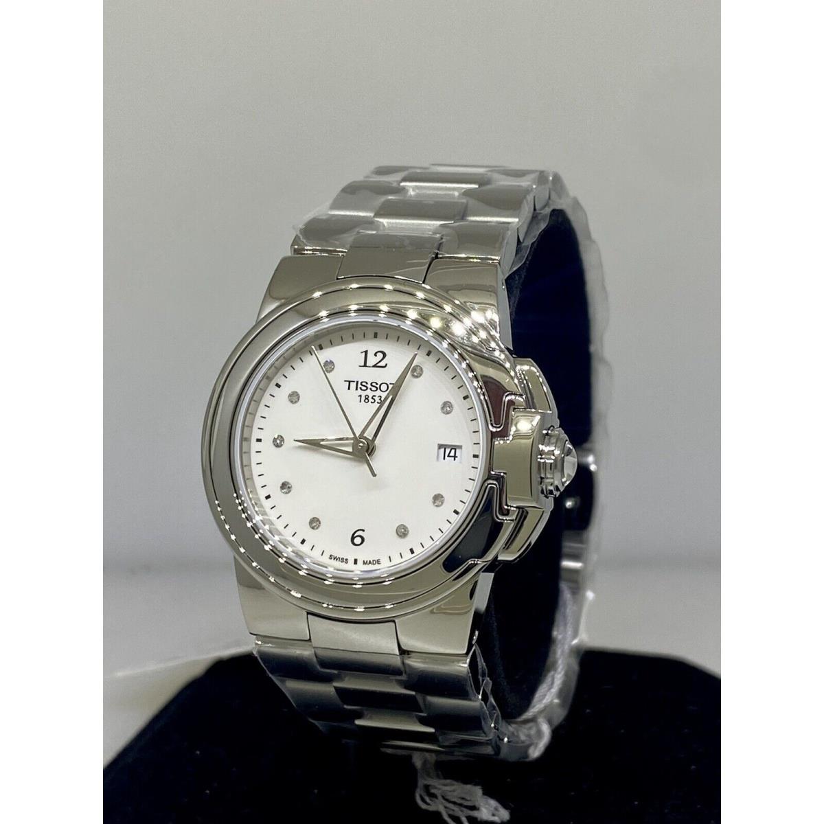 Tissot T-sport White Diamond Dial Stainless Steel Ladies Watch T0802101101600