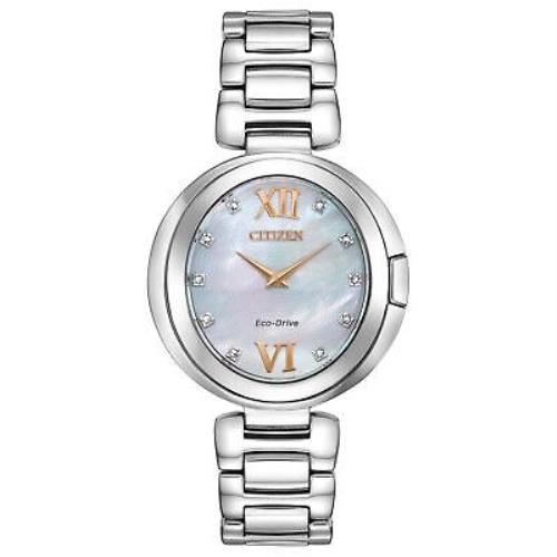 Citizen Ladies Eco-drive Capella Diamond Accent Stainless Steel Watch