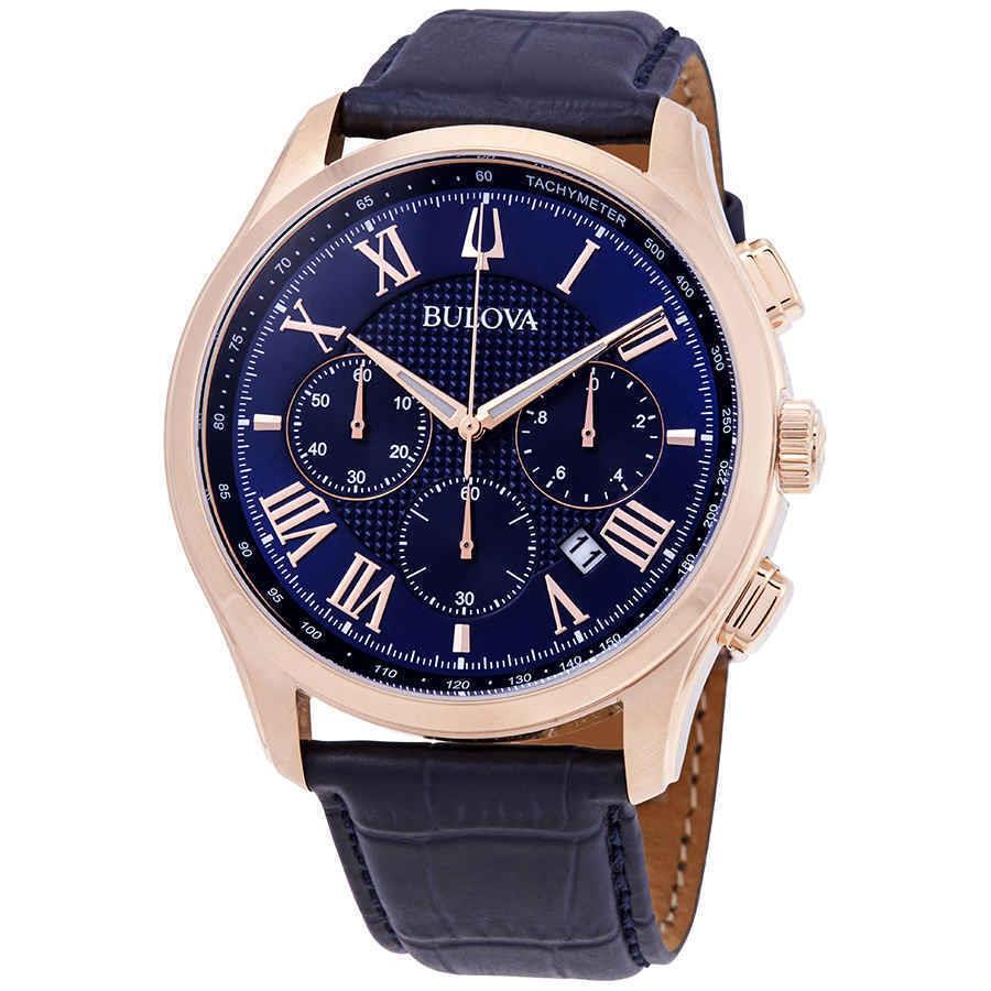 Bulova Classic Chronograph Blue Dial Men`s Watch 97B170