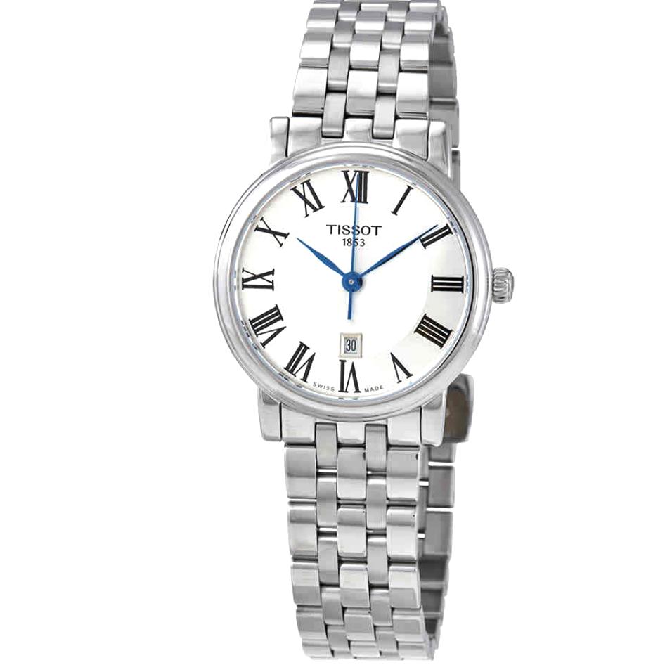 Tissot Carson Woman`s Watch T1222101103300 Date Stainless Box Papers