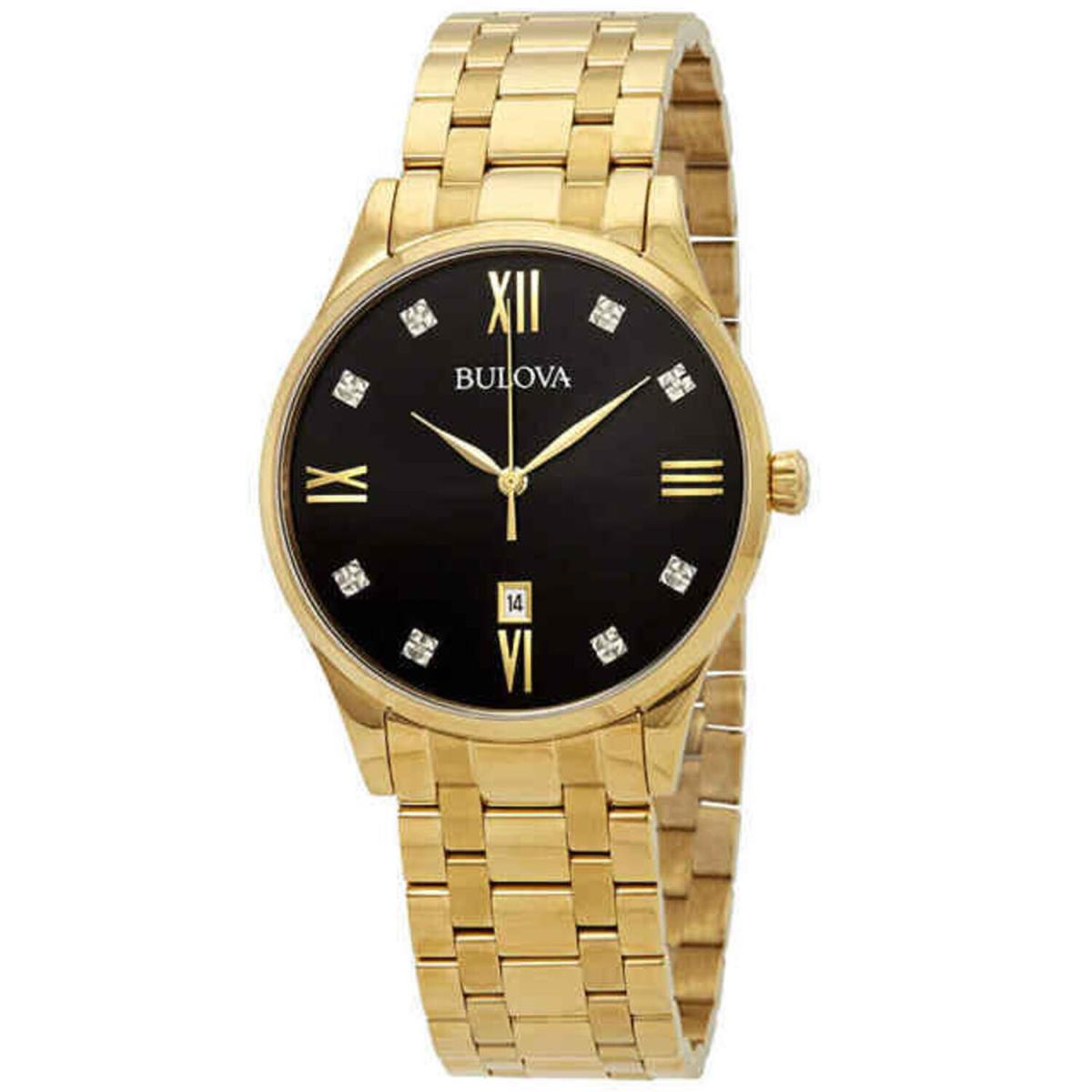 Bulova Men`s Classic Black Dial Watch - 97D108