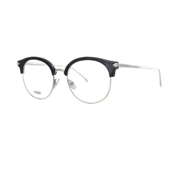 Fendi Eyeglasses FF0165 RMG18 51mm Black Palladium Eyewear Optical Frame