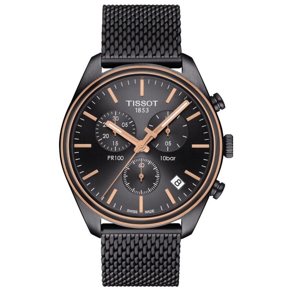 Tissot Pr 100 Chronograph Anthracite Dial Round Men`s Watch T1014172306100