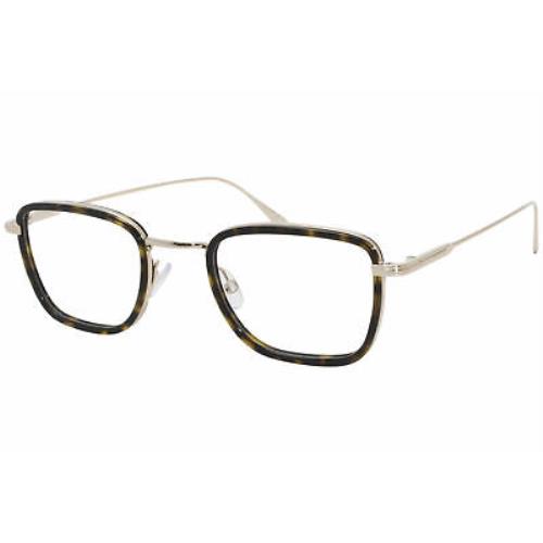 Tom Ford TF5522 052 Eyeglasses Men`s Havana/gold Full Rim Optical Frame 47mm