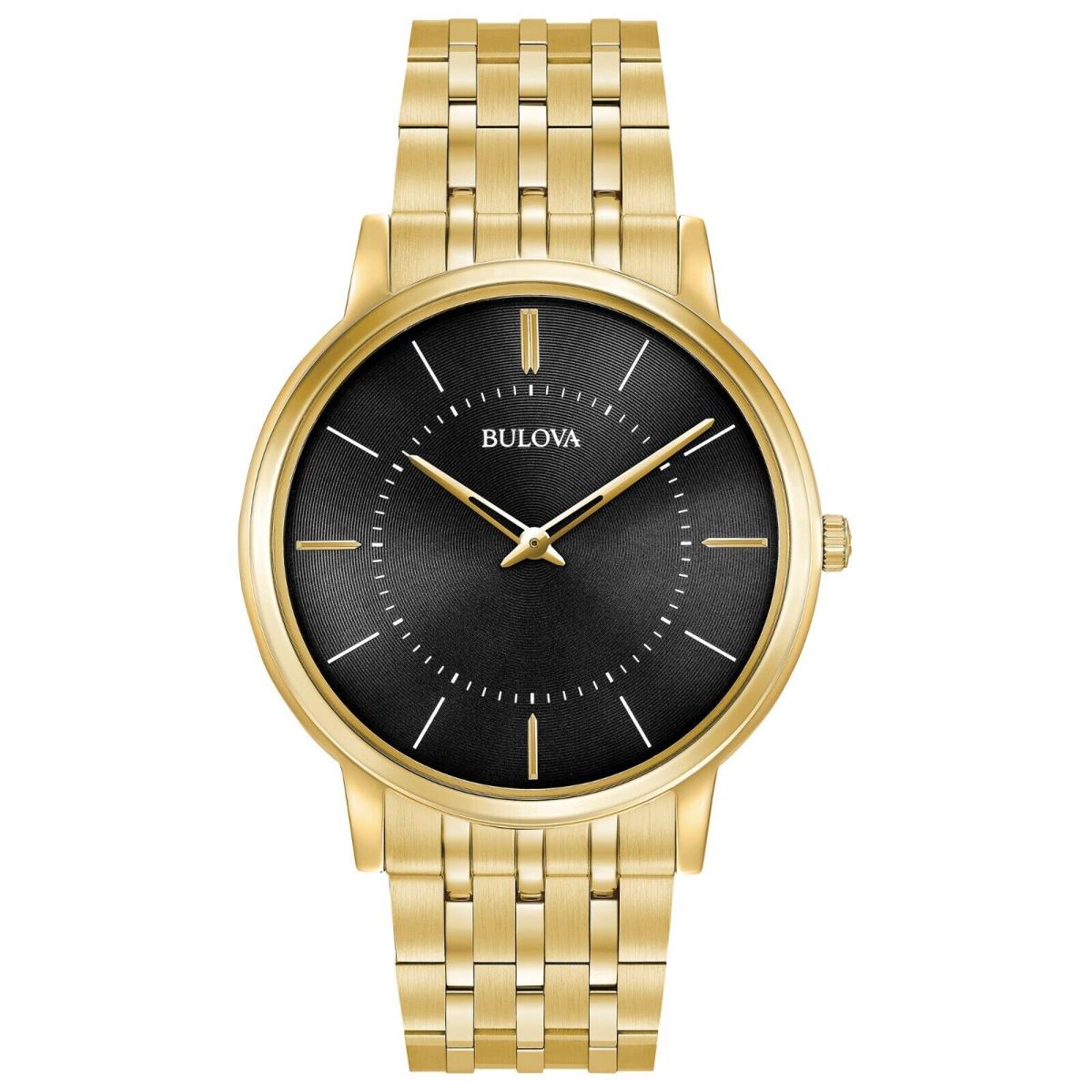 Bulova Men`s Classic Ultra Slim Quartz Gold Stainless Steel Watch 40 MM 97A127