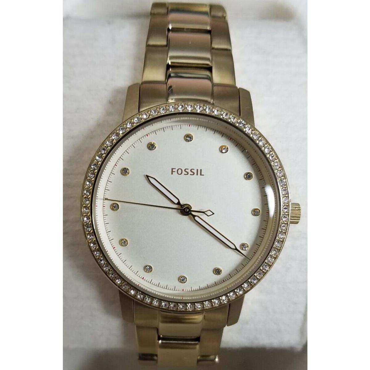 Fossil ES4289 Neely Gold Dial Gold Tone Stainless Steel Women`s Watch