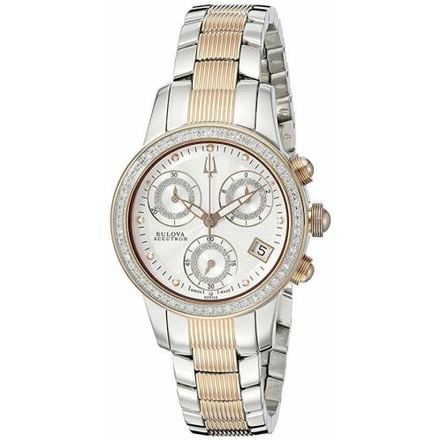 Bulova Women`s 65R149 Masella Analog Display Chrono Swiss Quartz Two Tone Watch