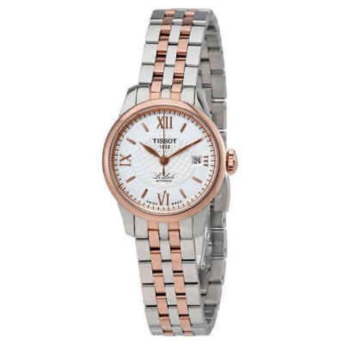 Tissot Le Locle Automatic Silver Dial Ladies Watch T41.2.183.33 - Silver Dial, Gray Band, Pink Bezel