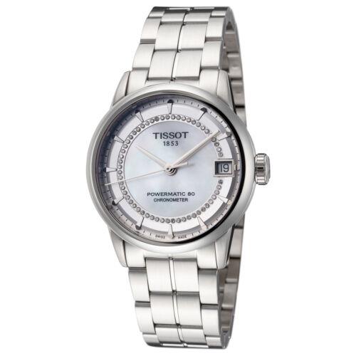 Tissot Women`s T0862081111600 Luxury 33mm White Mop Dial Stainless Steel Watch