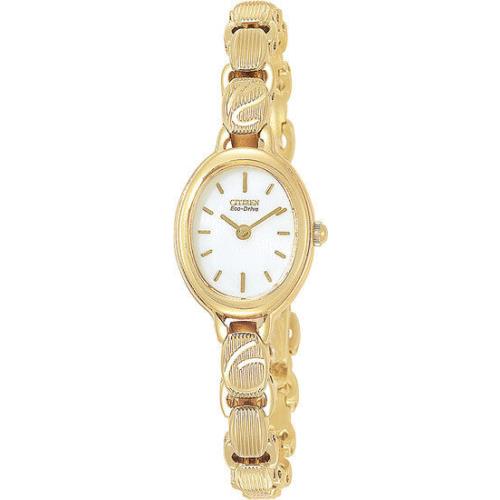 Citizen EW8832-51A Ladies Watch Gold Tone Stainless Steel Silhouette White Dial