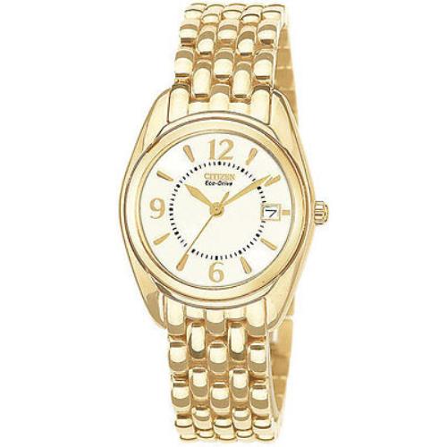 Citizen Paladion Eco-drive Ladies Gold-tone Stainless Steel Watch Ref EW1042-51P