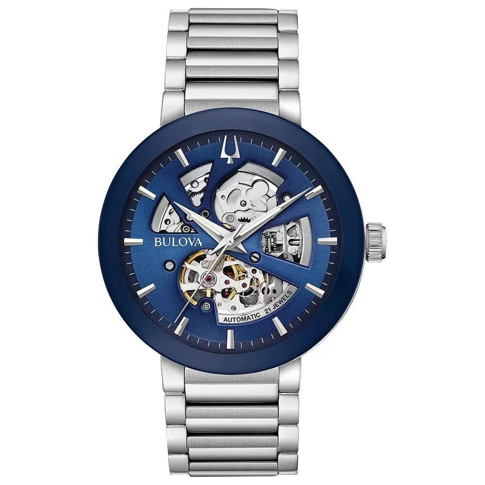 Bulova Futuro Mens Automimic Blue Dial Watch 96A204