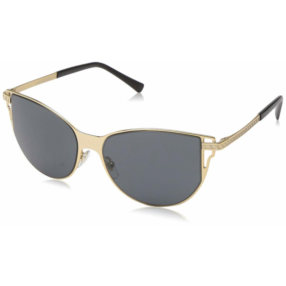 Versace Cat-eye Sunglasses VE2211 1002/87 56mm Gold / Grey Lens