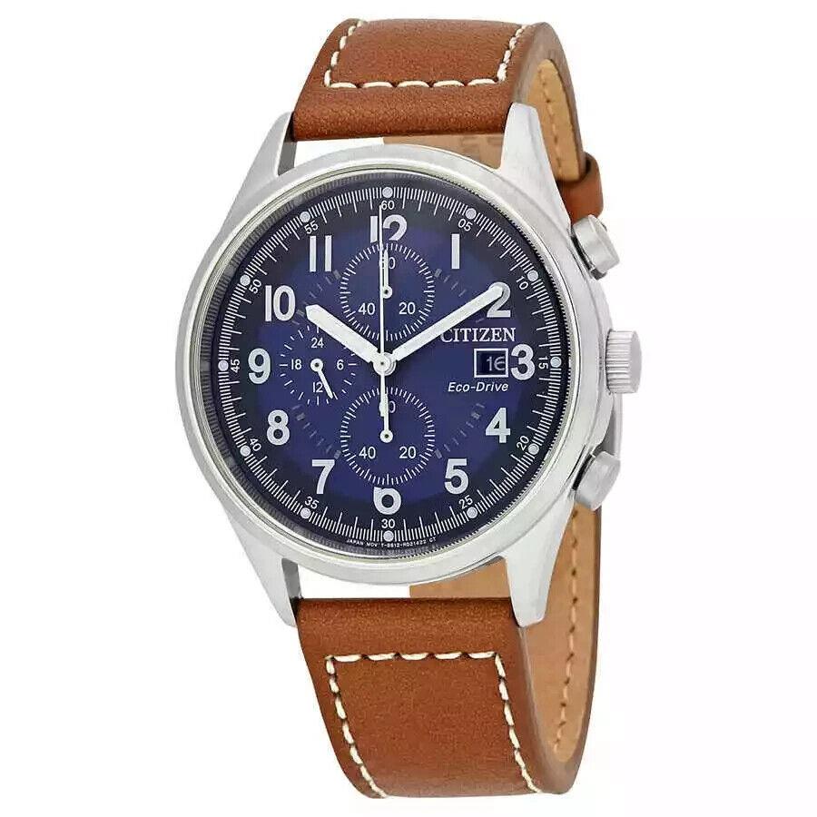 Citizen Chandler Chronograph Eco-drive Blue Dial Men`s Watch CA0621-05L