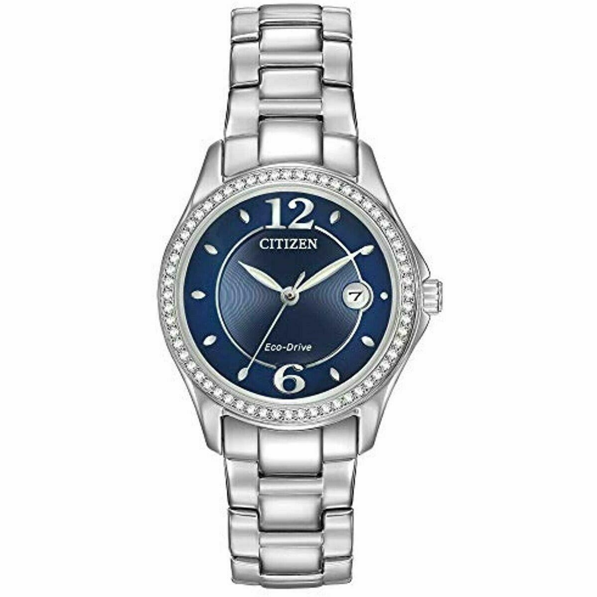 Citizen Silhouette Eco-drive Womens Watch Stainless Steel Blue Dial FE1140-86L