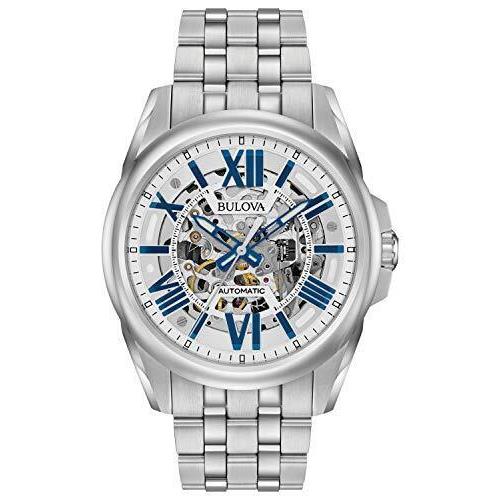 Bulova Classic Automatic Silver Dial Stainless Steel Men`s Watch 96A187