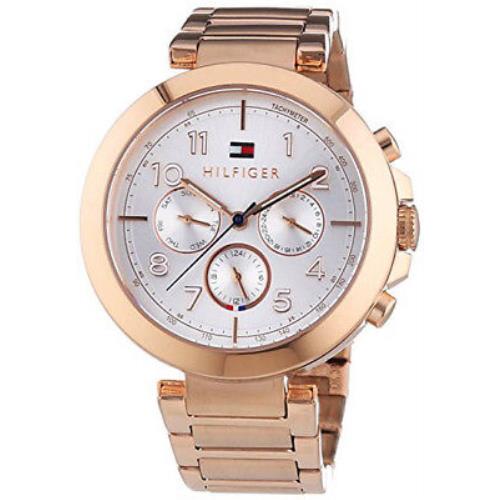 Tommy Hilfiger Rose Gold-tone Stainless Steel Silver Dial Ladies Watch 1781452
