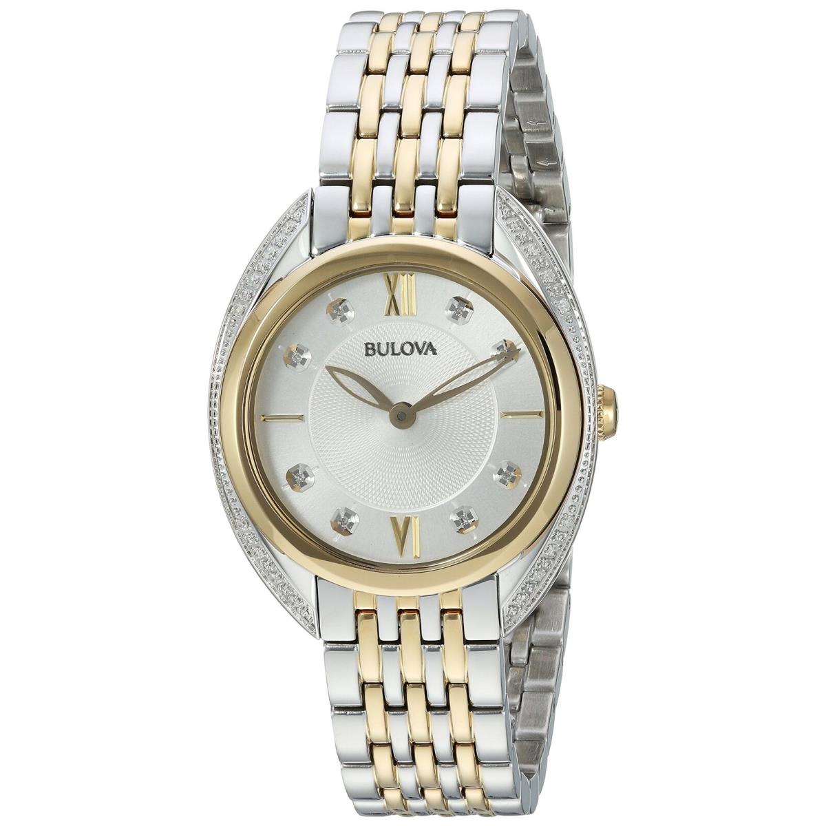 Bulova Diamond Two-tone Ladies Watch 98R229