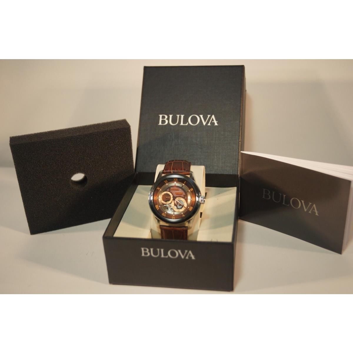 Bulova Classic Self-winding Automatic Wristwatch For Men 21 Jewel 96A120 Leather