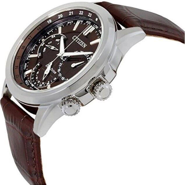 Citizen BU2020-29X Eco-drive Calendrier Brown Chronograph Brown Band Mens Watch