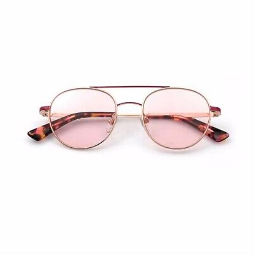 Diesel DL 0287 Gold Pink 74S Round Metal Sunglasses Frame 50-19-145