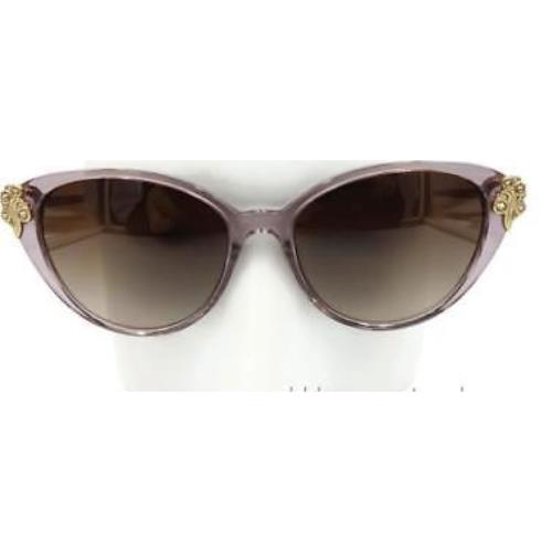 Versace Cat Eye Gold Violet Sunglasses Brown Gradient Lens VE4351BA 527313