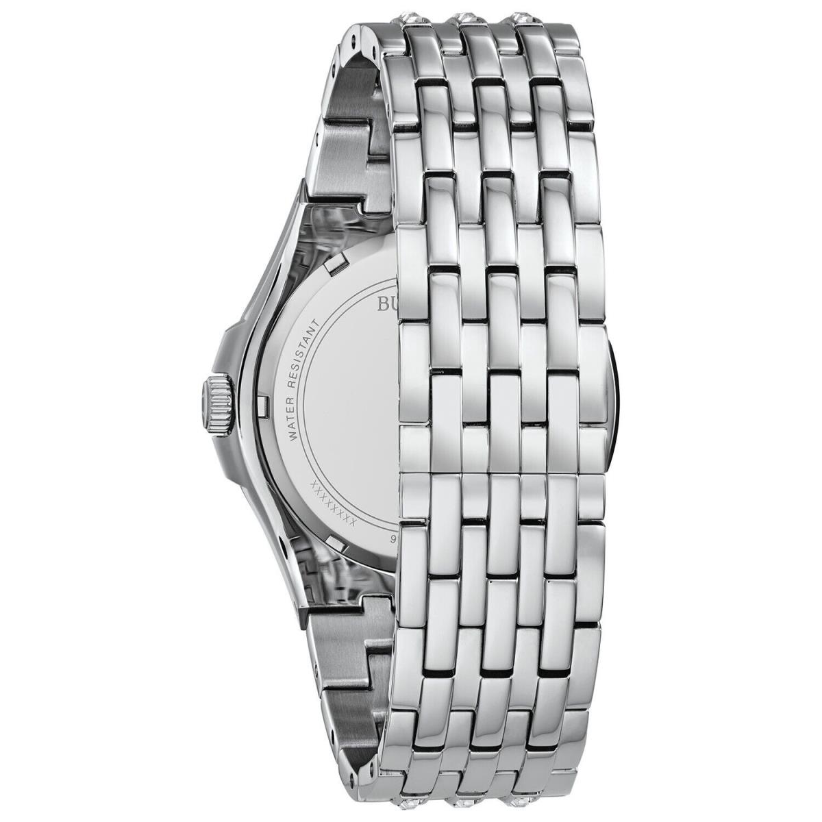 Bulova Men`s Phantom Quartz Crystal Silver Stainless Steel Watch 42MM 96A236